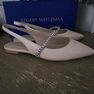 Stuart Weitzman Pink Slingback Flats